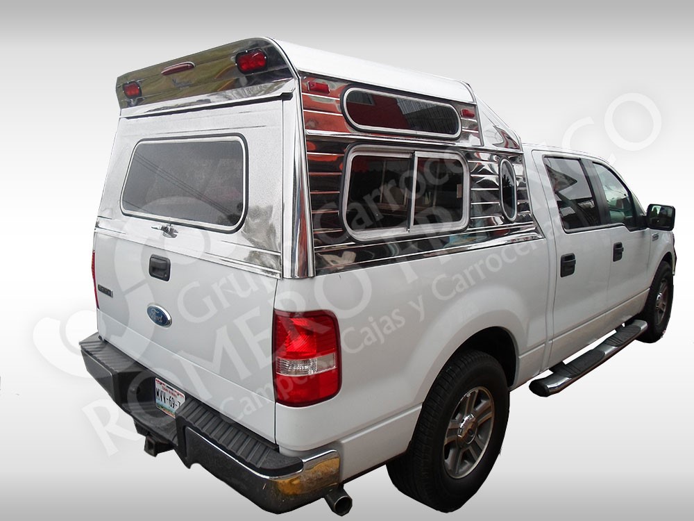 Camper para Ford doble cabina en Acero inoxidable con ventanas